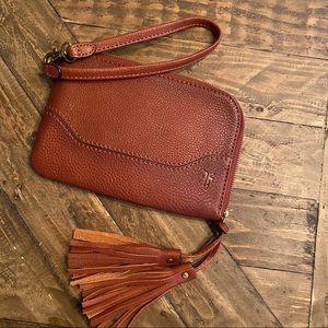 Frye Paige leather wristlet